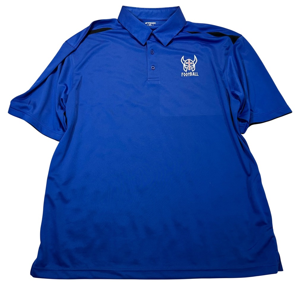 Tonix Football Polo Shirt Mens XL Blue‎ Athletic Sports Performance Gorpcore